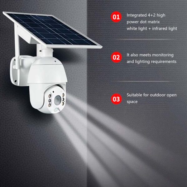 5mp Solar camaras de vigilancia con wifi PTZ para exterior 4G tarjeta SIM  detección humana Audio inalámbrico visión nocturna a Color batería camara  videovigilancia