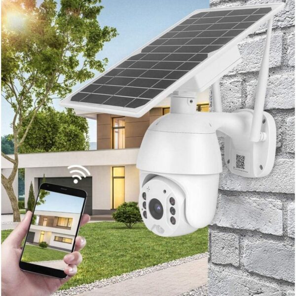 Cámaras de seguridad solar celular 4G LTE inalámbricas para exteriores, sin  WiFi, cámara de videovigilancia PTZ para seguridad del hogar, visión